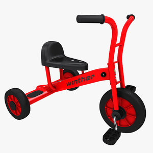 realistic winther tricycle 3d model