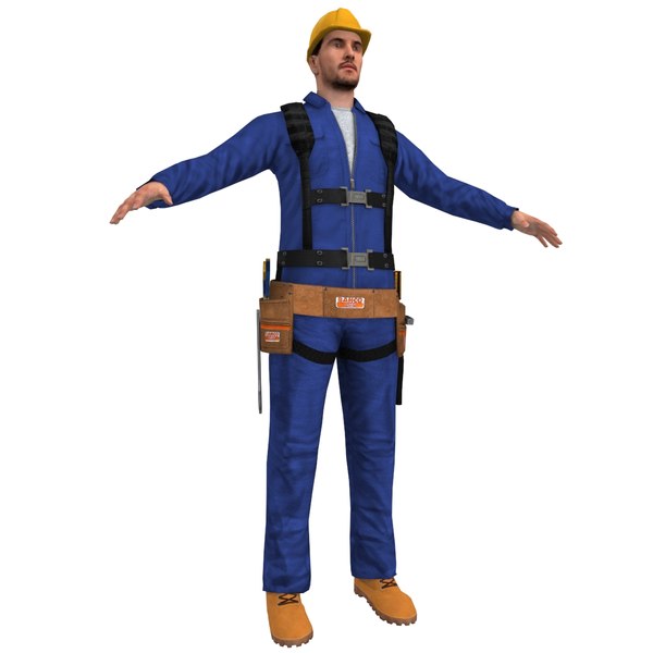 Worker Man 3d Model