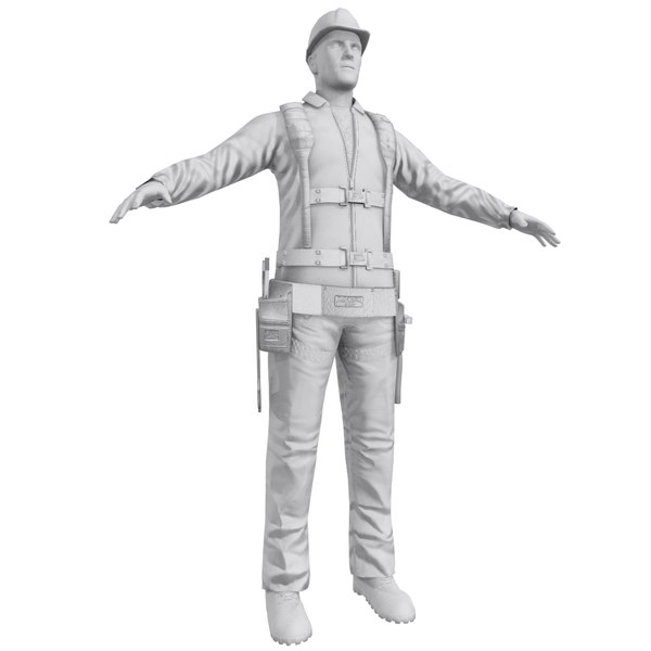 worker man 3d model
