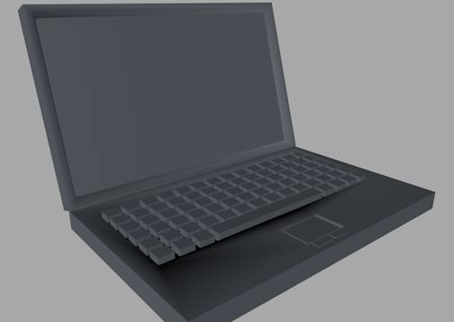 3d model laptop dae