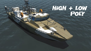 combat boat bk-16 3d model