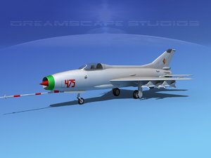 3d model mig-21 fishbed jet fighter