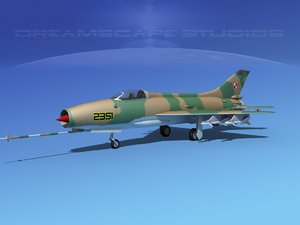 3d mig-21 fishbed jet fighter model