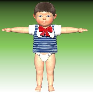 3d baby expressions advertising model