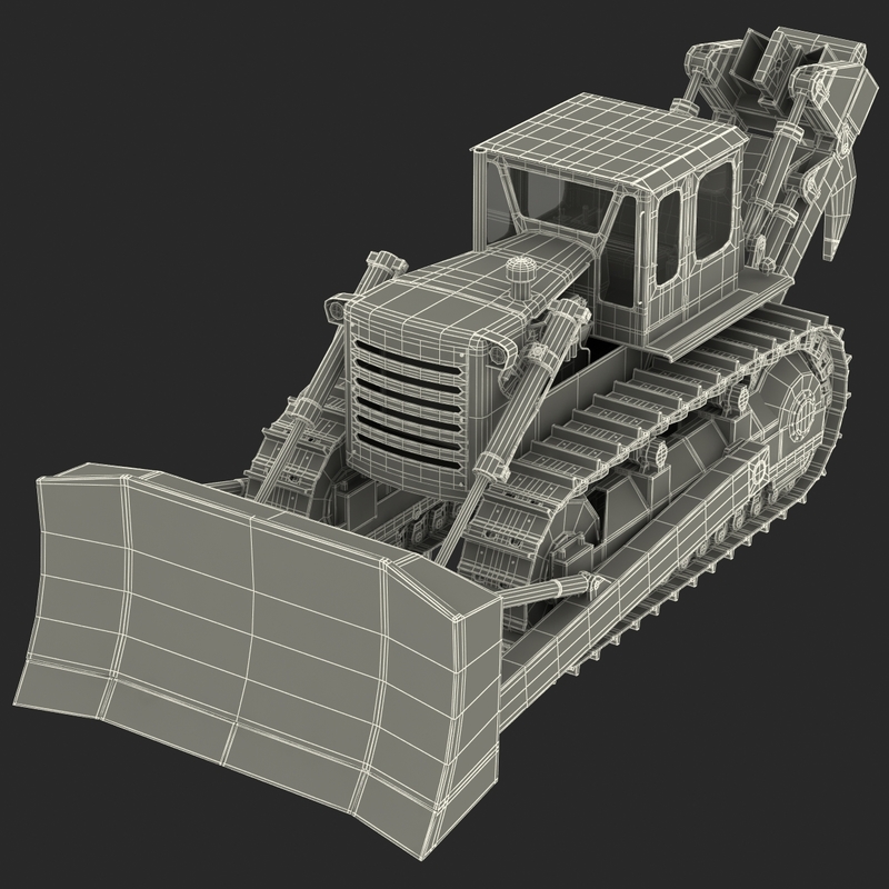 bulldozer rigged 3d model