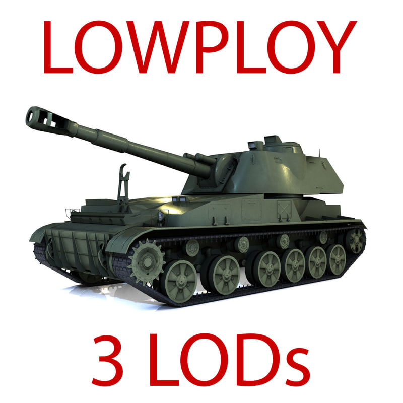 3d model 2s3 soviet