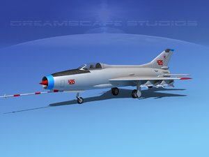 mig-21 fishbed jet fighter 3d max