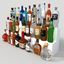 liquor bottles 3d model
