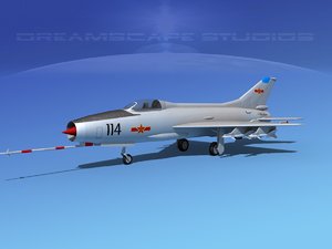mig-21 fishbed jet fighter 3d dxf