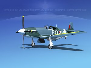 p-51 mustang x 3d model
