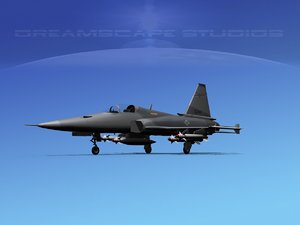 northrop tigershark f-20 fighter 3d 3ds