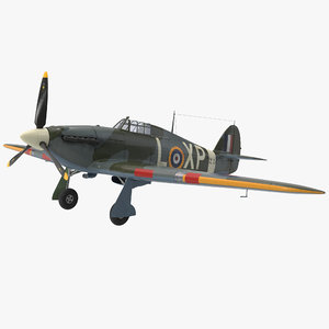 3d max hawker hurricane wwii fighter