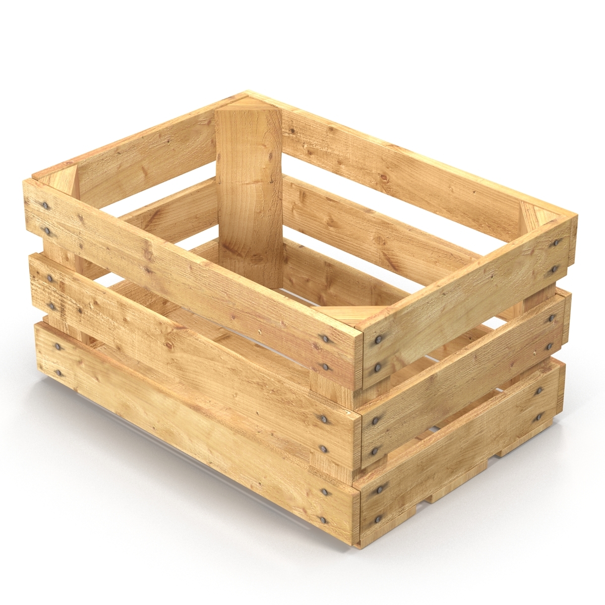 3d model wooden fruit crate