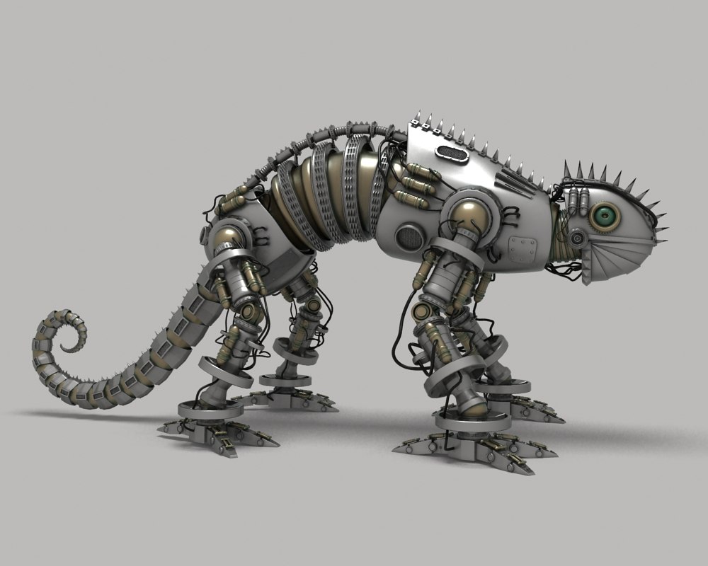 3d model mech lizard