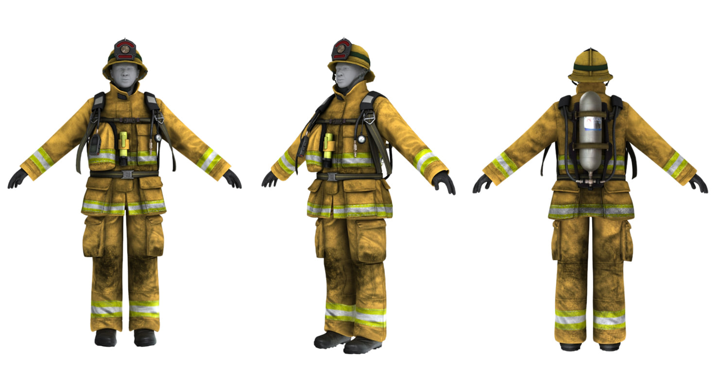 firefighter 3d  model 