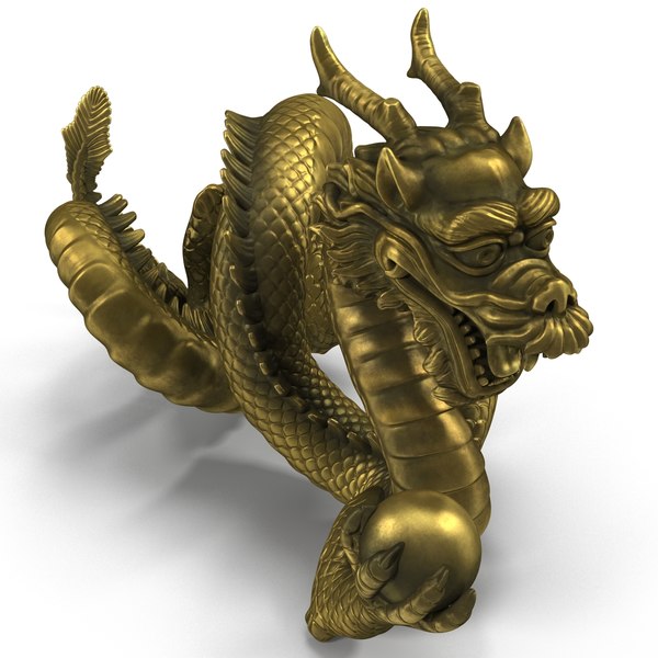 chinese dragon statue 3d c4d