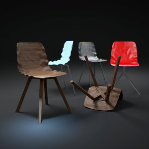 3d model of dent-chairs