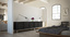 3d model loft style living room