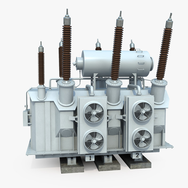 3d power transformer model