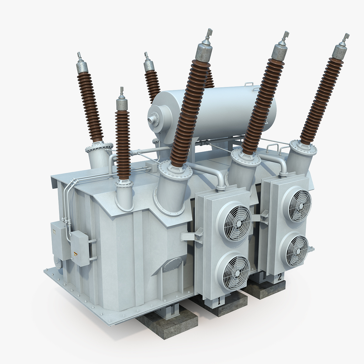 3d power transformer model