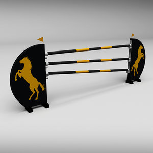 3d horse jumping obstacle model
