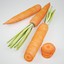 3d model of carrot modeled