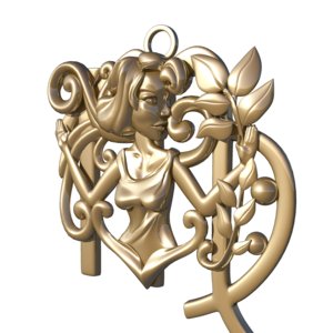 horoscope sign virgo 3d model