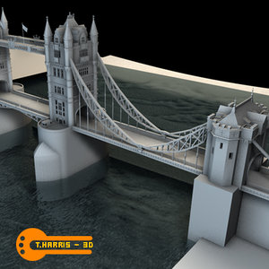 3d tower bridge model