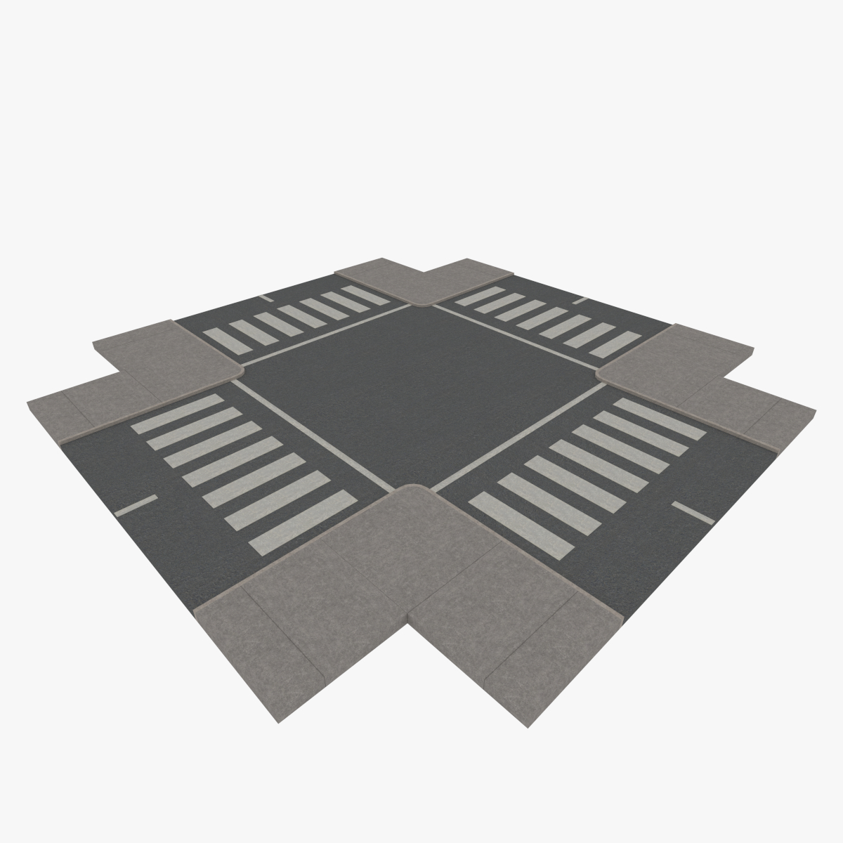 3d modular set road tiles