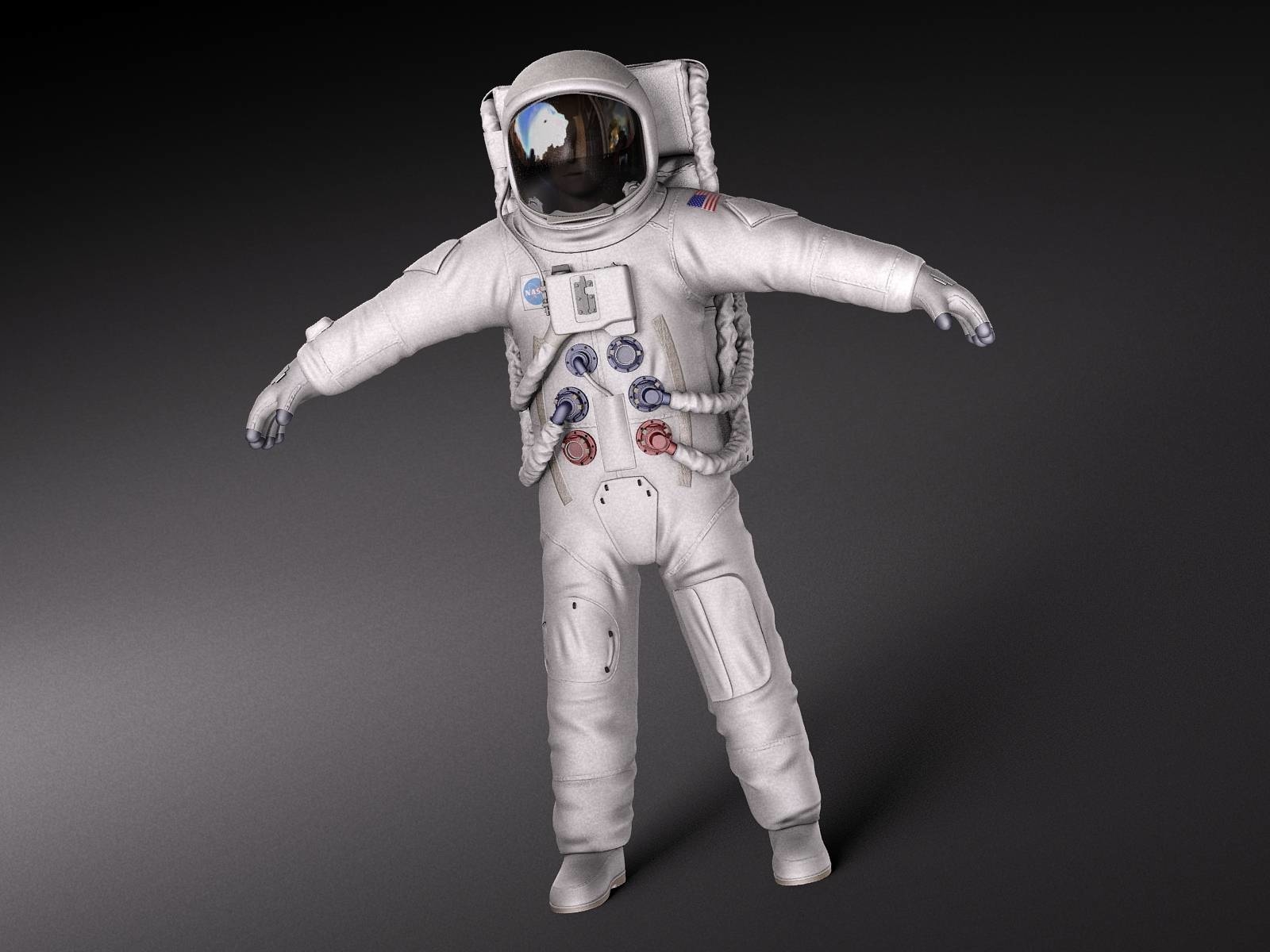 3d max nasa astronaut apollo 11