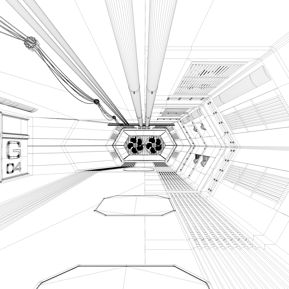 sci-fi wind tunnel 3d c4d