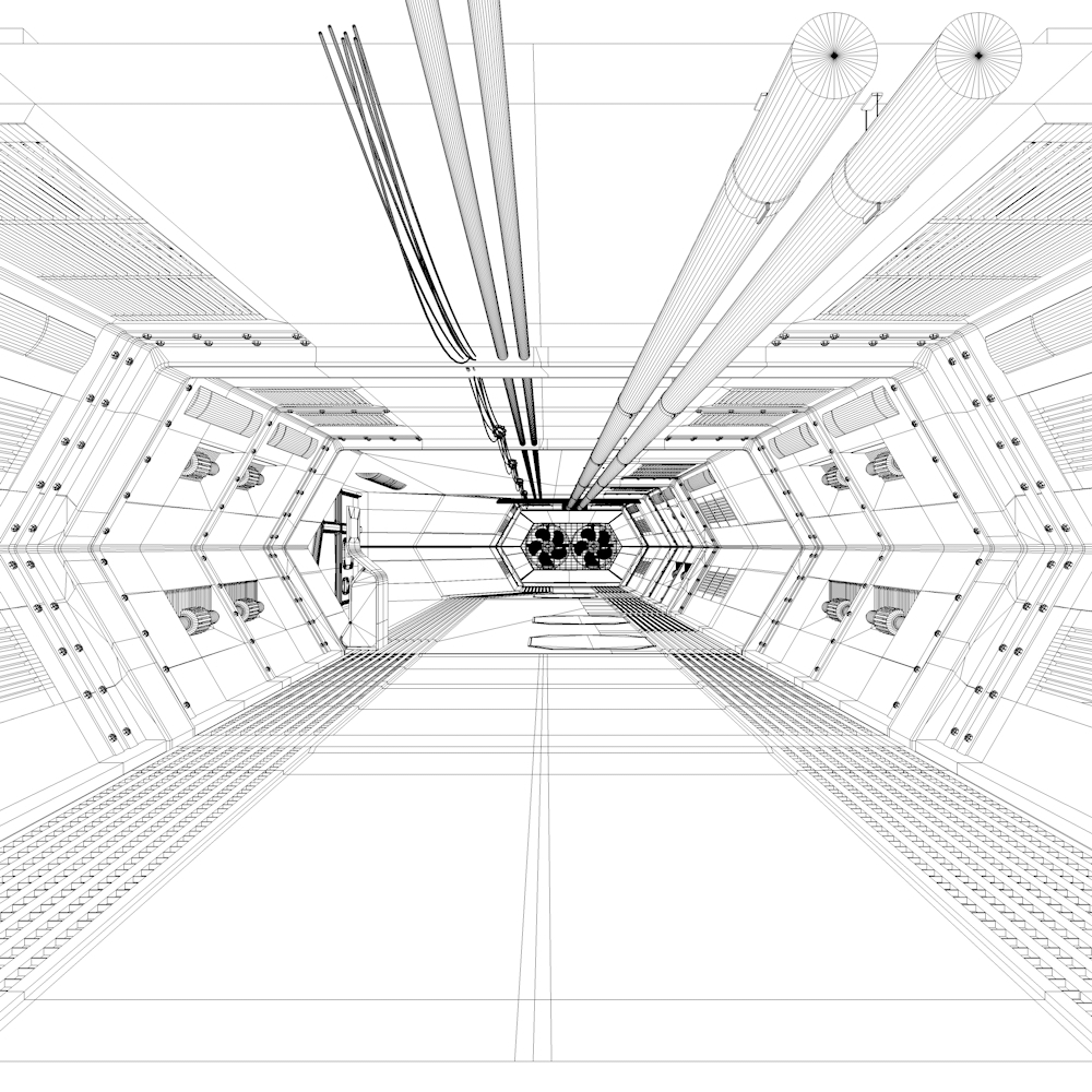 sci-fi wind tunnel 3d c4d