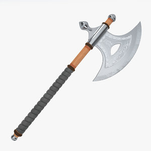 knight axe 3d model