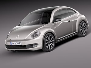 3d volkswagen beetle 2012 model
