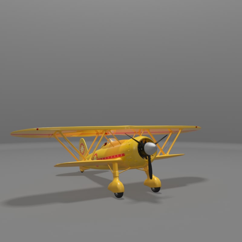 菲亚特cr42falco战斗机双翼飞机3d模型