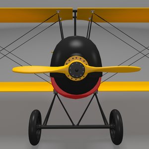 3d model gabardini biplane