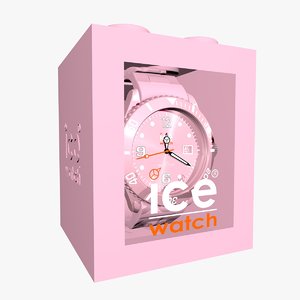3d model pink ice watch