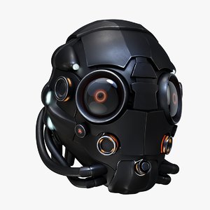 sci-fi helmet 3d c4d