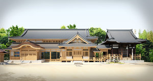 3d japanese temple hiroshima