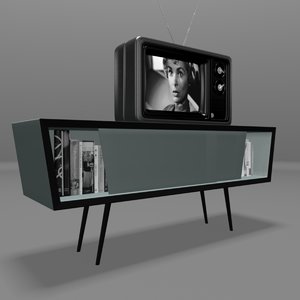 3d retro tv model