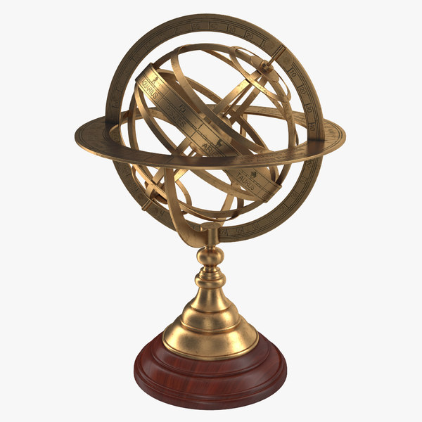 antique globe 4 3d model