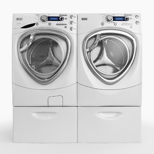 3d model washer dryer