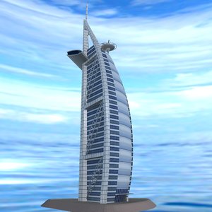 3d burj al arab hotel model