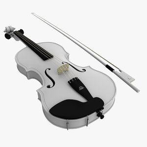 3dsmax realistic white violin