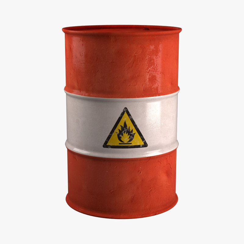 3d model flammable barrel