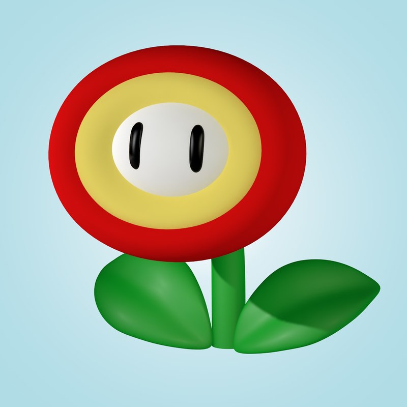 c4d super mario flower