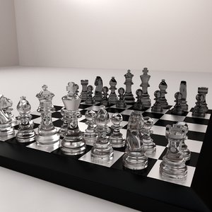 3d chessboard board chess model