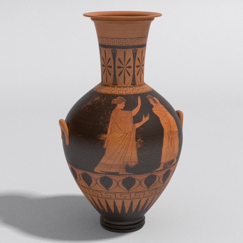 ancient vases greek 3d model