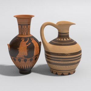 ancient vases greek 3d model