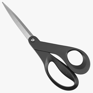 3d model scissors black